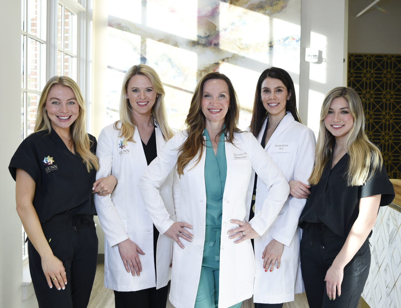 The Gunn Dermatology staff at the Lane Parke office in Mountain Brook Village on Monday, Feb. 6, 2023. Photo by Erin Nelson.